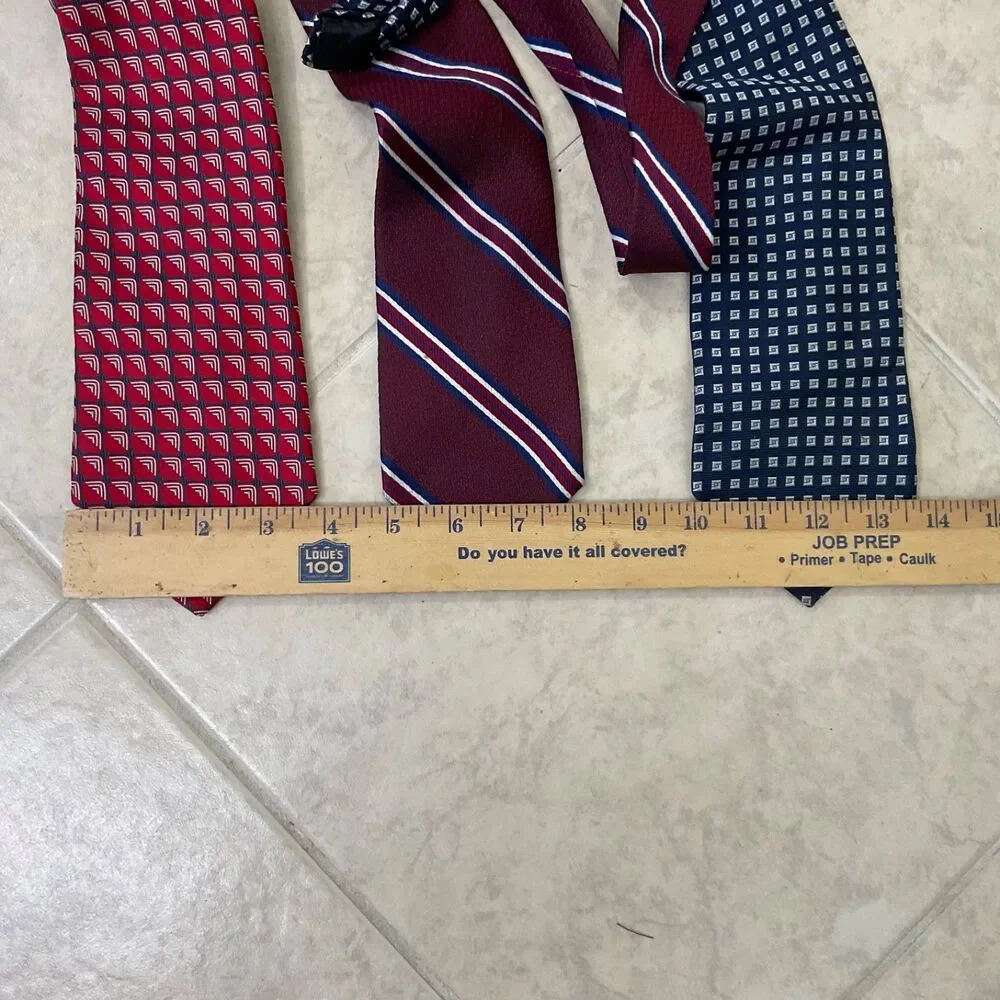 Lot Of 3 Brooks Brothers Makers 346 Ties Silk Striped Foulard 2- USA / England